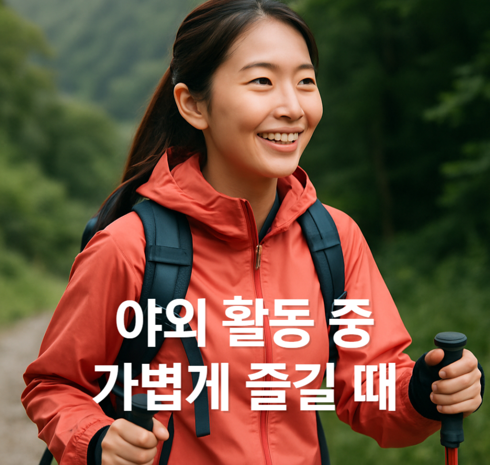 야외 활동 중 가볍게 즐길 때